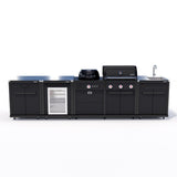 Coleman Revolution Dual Fuel Kitchen with Sink Fridge and Storage Modules - Matt Black