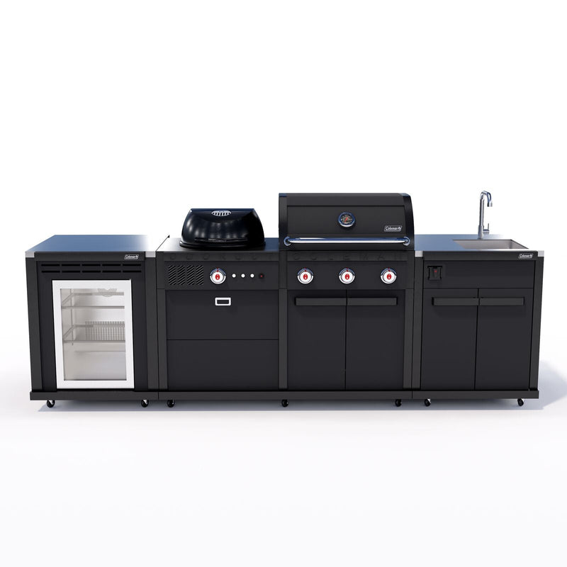 Coleman Revolution Dual Fuel Kitchen with Sink and Fridge Modules - Matt Black — image 1