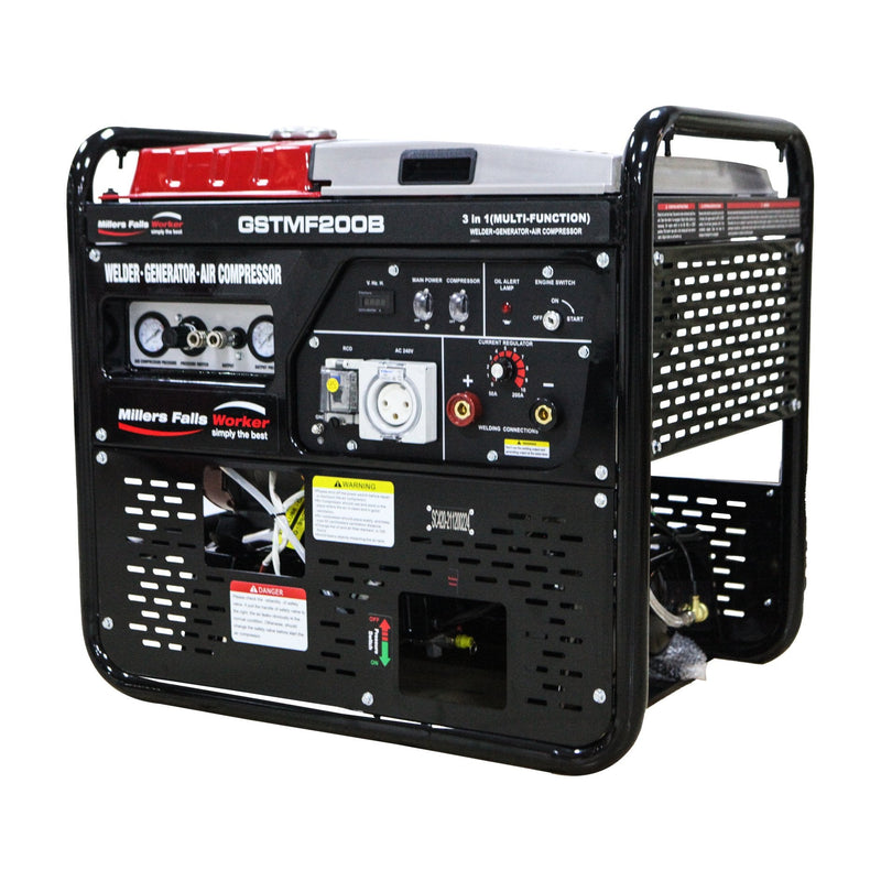 Petrol Multi Function 3 in 1 Welder Generator Air Compressor GSTMF200B — image 1