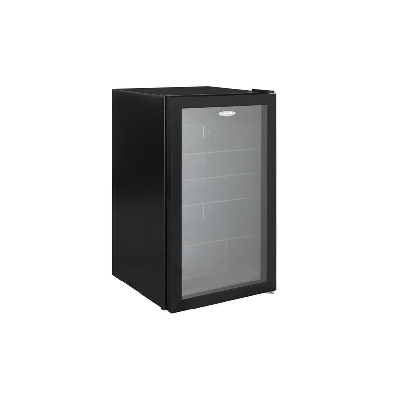 Heller 98L Black Beverage Cooler Glass Bar Fridge HBC98  — image 1