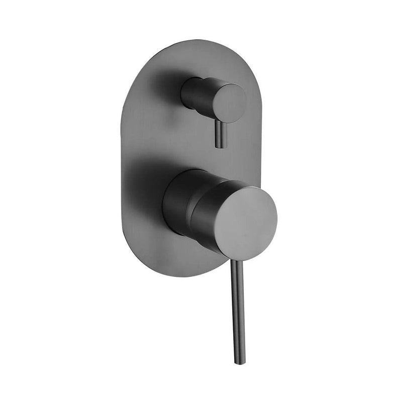 Ideal Wall Mixer With Diverter Brushed Gun Metal — image 1