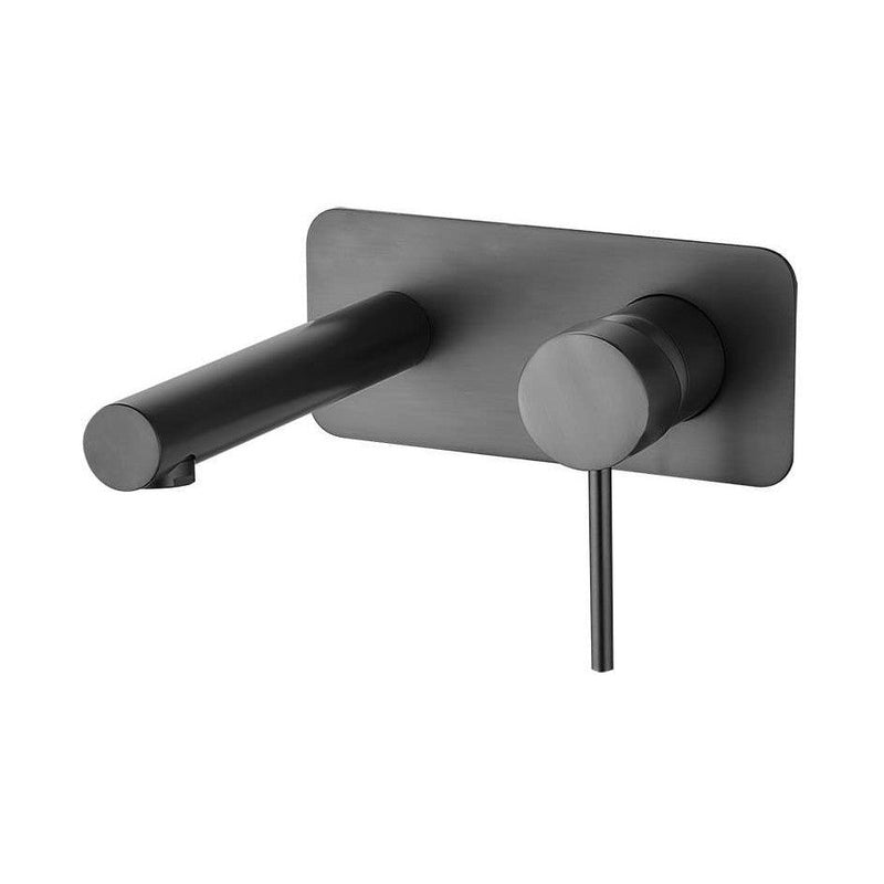 Ideal Wall Mixer With Outlet Brushed Gun Metal — image 1