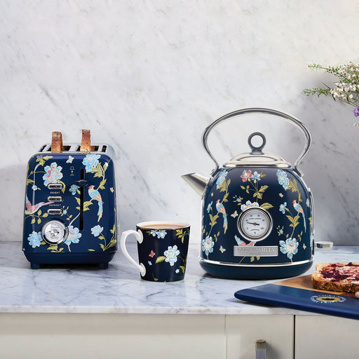 Laura Ashley 1.7L Dome Kettle and 2 Slice Toaster Combo Navy — image 1