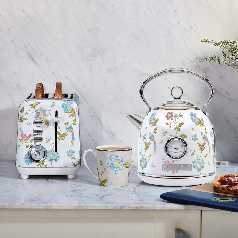 Laura Ashley 1.7L Kettle and 2 Slice Toaster Combo Elveden White — image 1