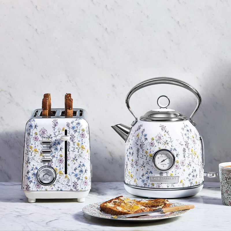 Laura Ashley 1.7L Dome Kettle and 2 Slice Toaster Combo Wild Meadow — image 1