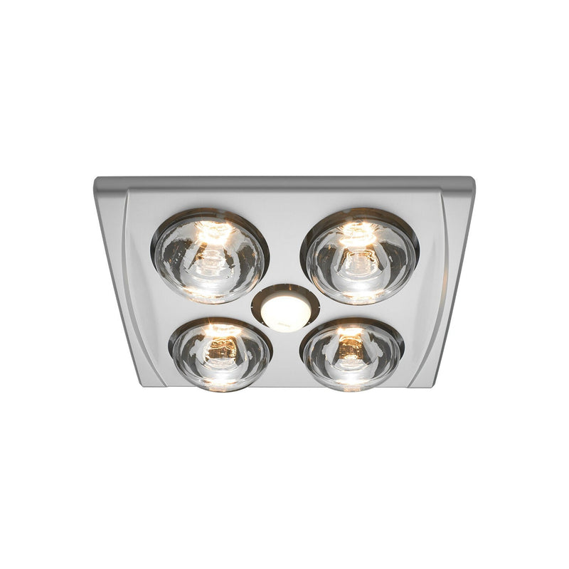Heller 3 in 1 Bathroom Heater Light Exhaust Fan Silver — image 1