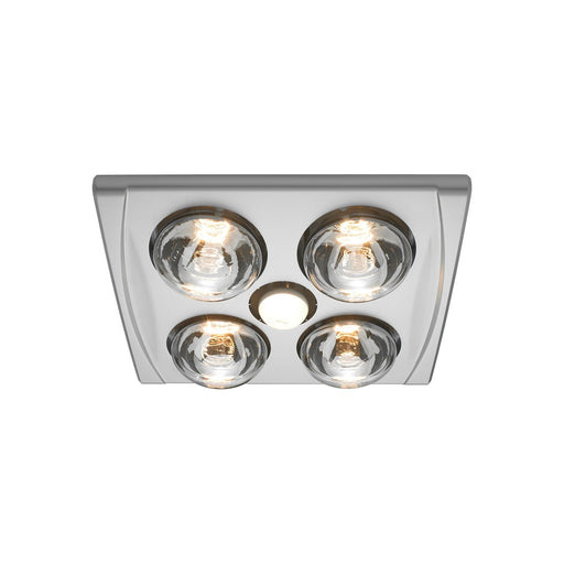Heller 3 in 1 Bathroom Heater Light Exhaust Fan Silver — image 1