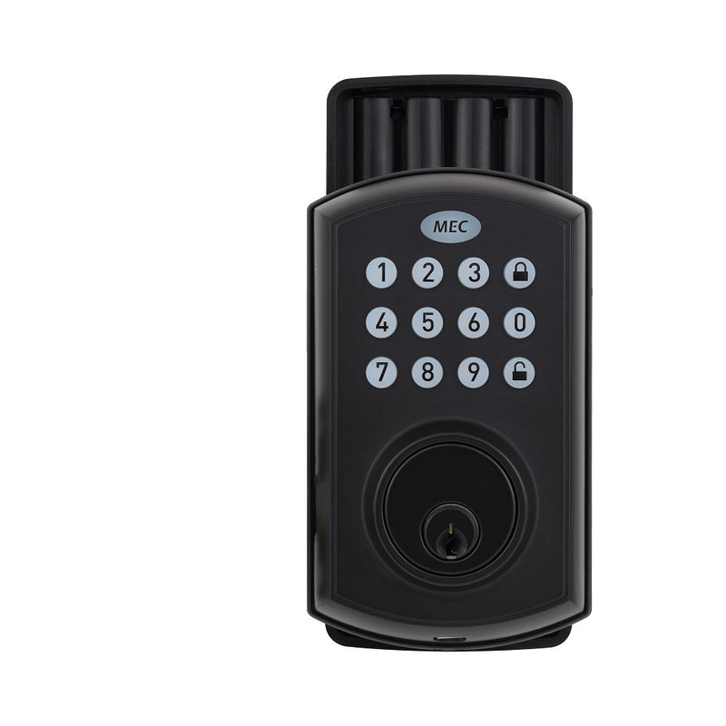 MEC Smart Electronic Motorized Security Lock 50 User Pin Codes Matt Black — image 1
