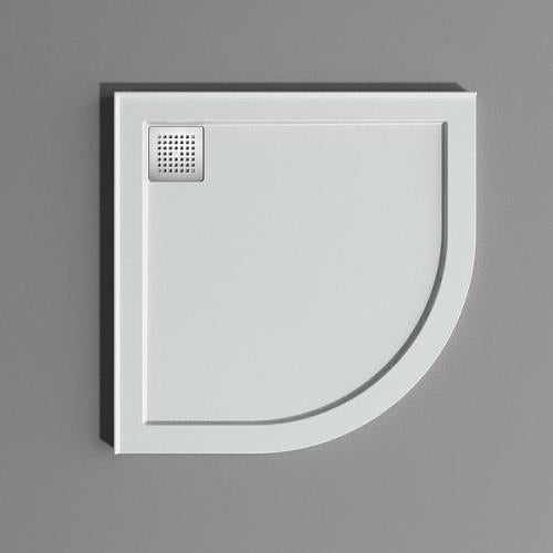 Stonelite ECO Shower Base Curve Corner 1000 x 1000 Rear Outlet — image 1