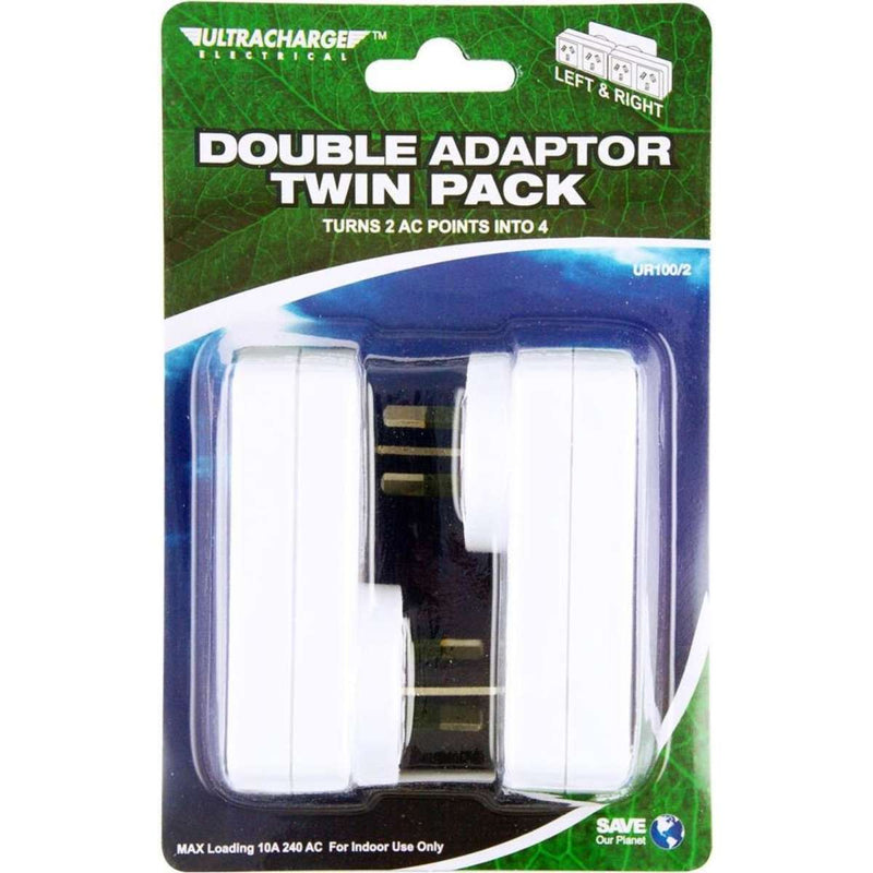 Ultracharge Double Adaptor Twin Pack Left Right UR100/2 — image 1