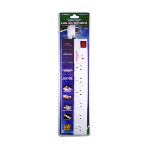 Ultracharge 6 Way Surge Power Board UR100/6S — image 1