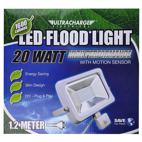 Ultracharge 20W Sensor LED Flood Light White UR200FL20GW — image 1