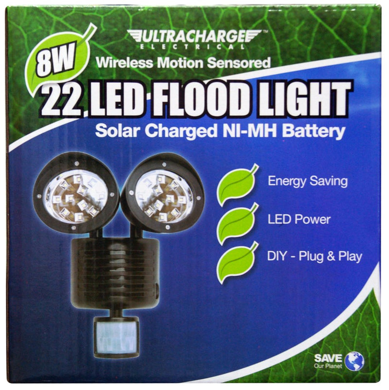 Ultracharge Wireless Motion Sensor 8W 22 Led Outdoor Light Ur200Msl22 — image 1