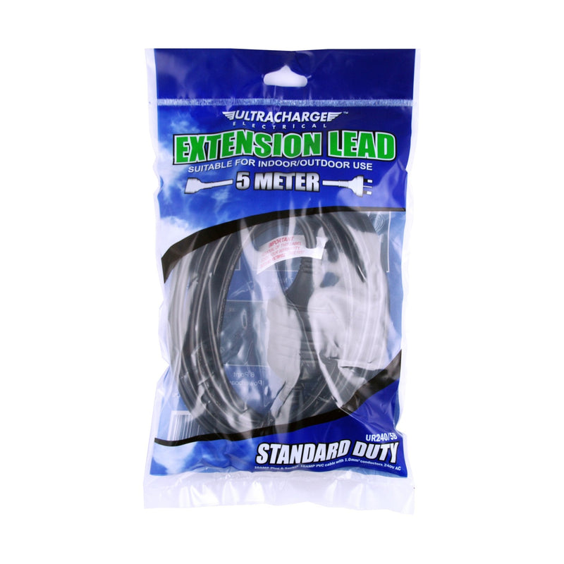 Ultracharge Extension Lead 5M Black UR240/5B — image 1