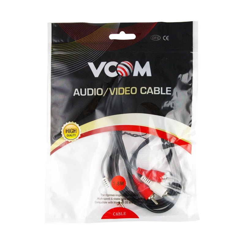 Vcom 2Rca M/2Rca M Lead Nickel Plated 1.8M — image 1