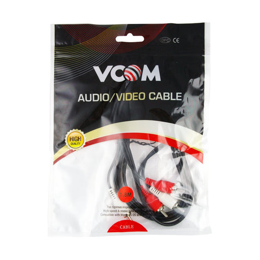 Vcom 2Rca M/2Rca M Lead Nickel Plated 1.8M — image 1