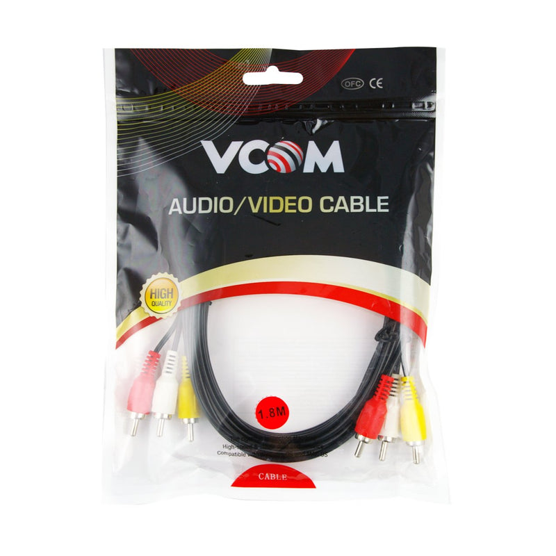 Vcom 3Rca M/3Rca M Lead Nickel Plated 1.8M — image 1