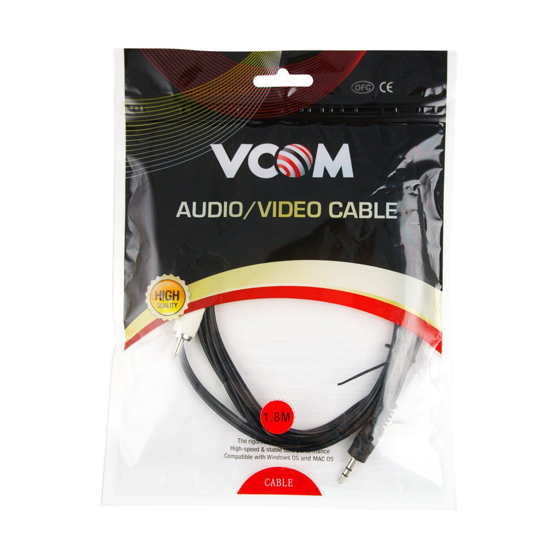 Vcom 3.5St M/2Rca M Lead Nickel Plated 1.8M — image 1