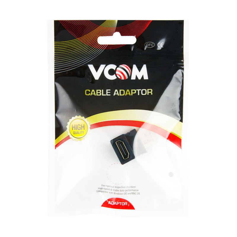 Vcom Hdmi M/Hdmi F Adaptor 90 Deg Gold Plated — image 1