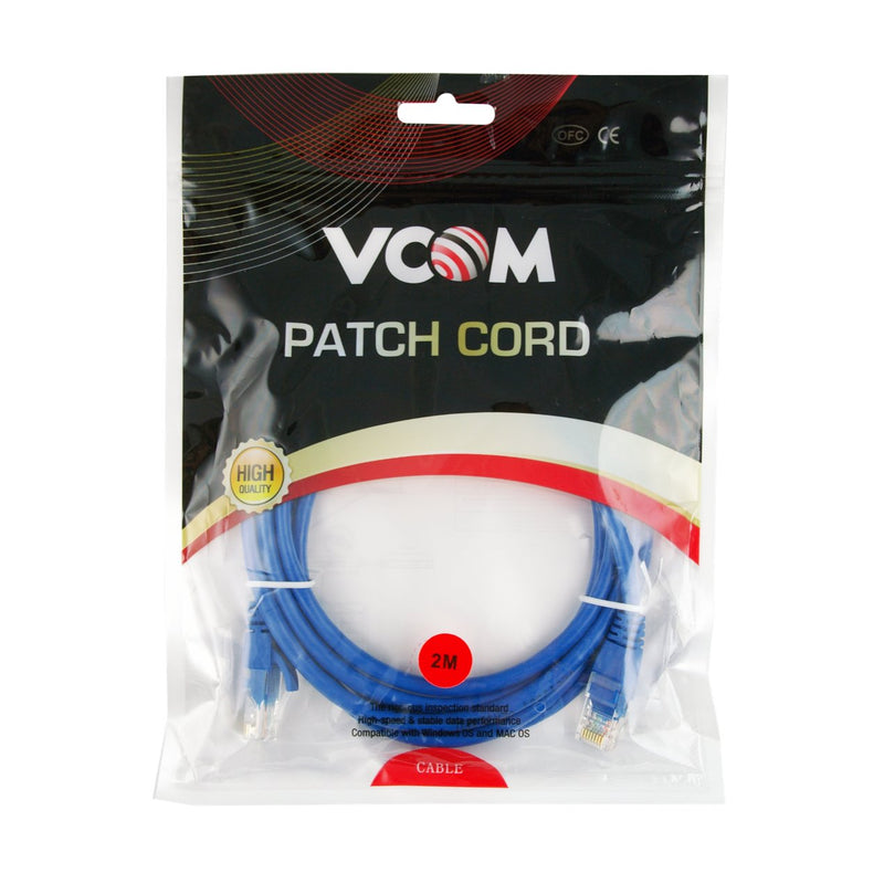 Vcom Utp Cat5E Ethernet Blue 2M — image 1