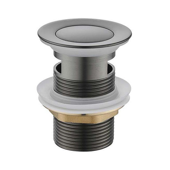 Push Plug Waste with Over Flow 32mm Brushed Gun Metal — image 1