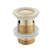 Push Plug Waste with Over Flow 32mm Brushed Gold — image 1