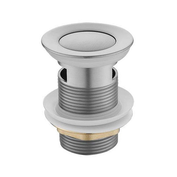 Push Plug Waste with Over Flow 32mm Brushed Nickel — image 1