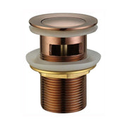 Push Plug Waste with Over Flow 32mm Rose Gold — image 1