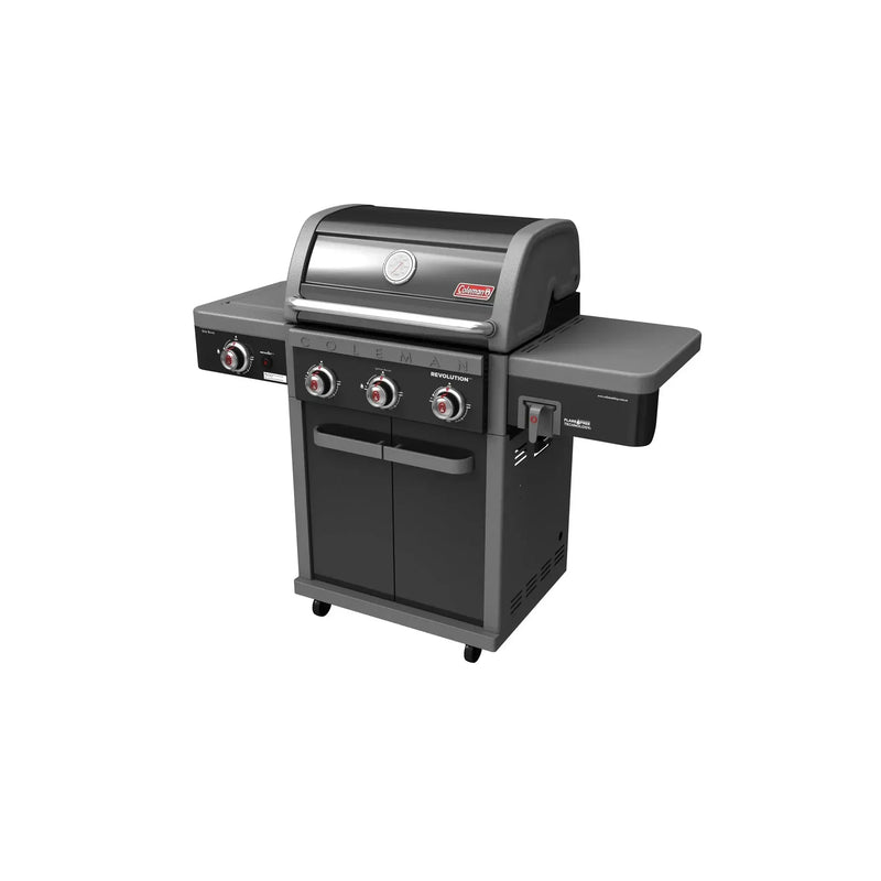 Coleman Revolution 3 Burner Gas BBQ w/ Side Stove Black REV3BGL — image 1