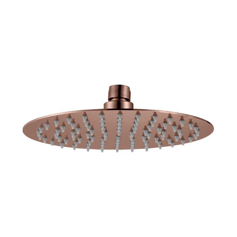 Stainless Steel Shower Head Round 200mm x 2mm Rose Gold — image 1