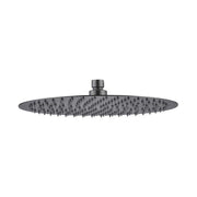 Stainless Steel Shower Head Round 300mm x 2mm Brushed Gun Metal — image 1