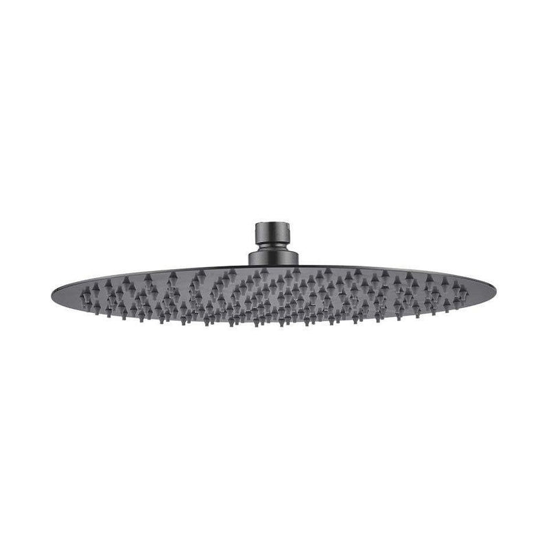Stainless Steel Shower Head Round 300mm x 2mm Brushed Gun Metal — image 1