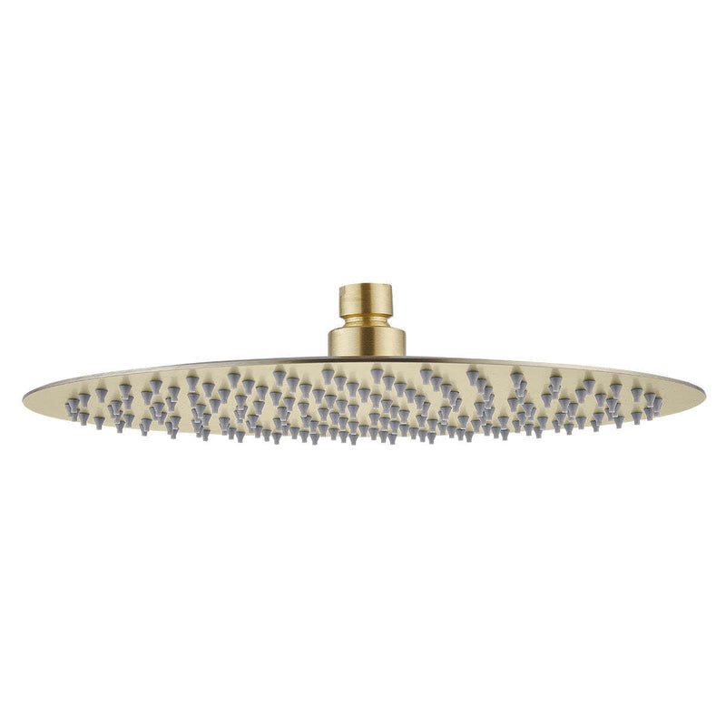 Stainless Steel Shower Head Round 300mm x 2mm Brushed Gold — image 1