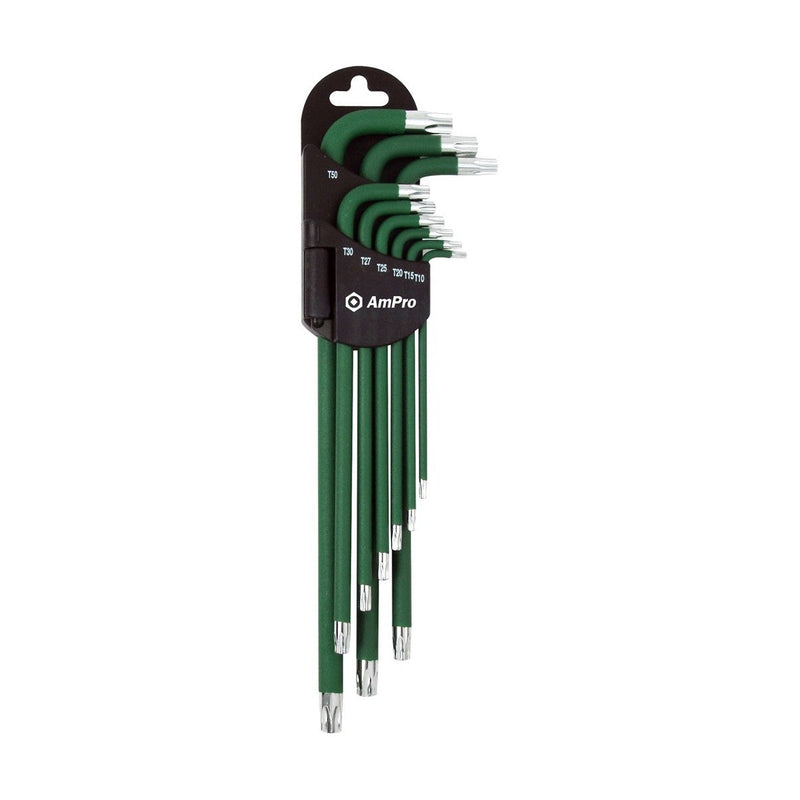 Ampro Magnetic Extra Long Temper-Proof Star Wrench Set 9 Piece T23002 — image 1