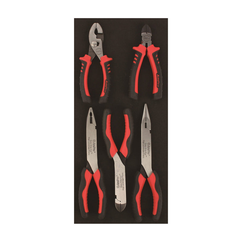 Ampro Long Reach High Leverage Pliers Set 5 Piece T28773 — image 1