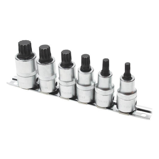 Ampro 1/2" Drive 55mm Spline Bit Socket Set 6 Piece T33237 — image 1