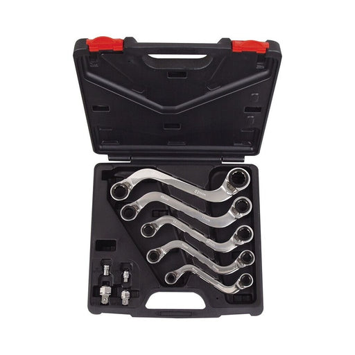 Ampro S-Shape Box End Reversible Ratcheting Wrench Set 9pc — image 1