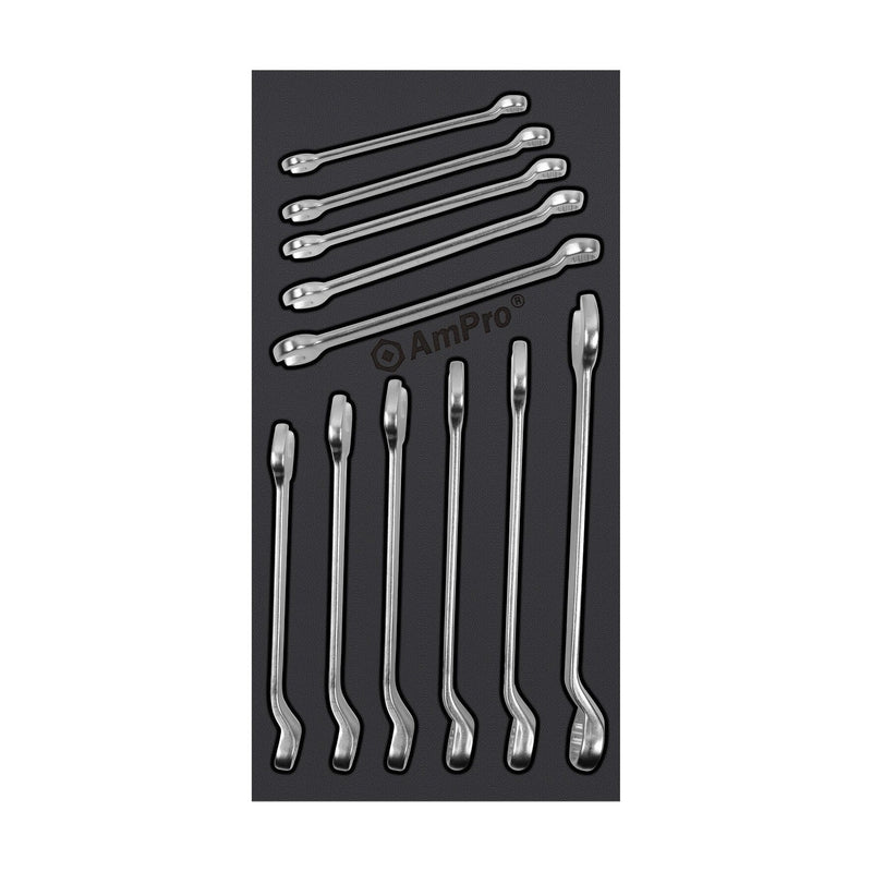 Ampro 45 Degree Offset Combination Wrench Set 11 Piece T44281 — image 1