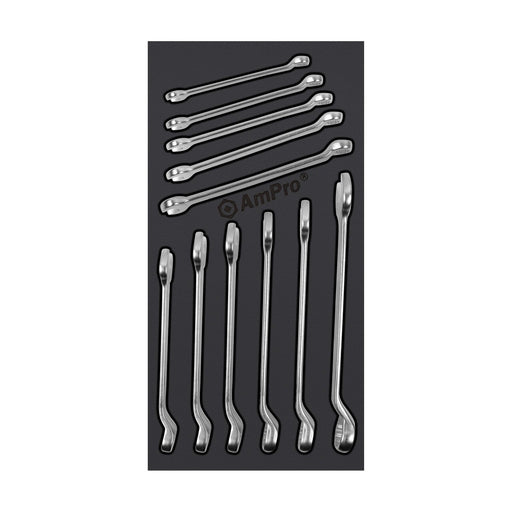 Ampro 45 Degree Offset Combination Wrench Set 11 Piece T44281 — image 1