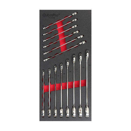 Ampro Geared  Metric Combination Wrench 14 Piece TS51498 — image 1