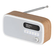 VQ Dexter DAB/DAB+ Digital & FM Radio Bluetooth Rechargeable Battery - Oak — image 1