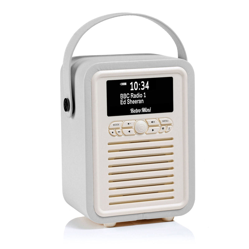 VQ Retro Mini DAB Radio - Light Grey — image 1